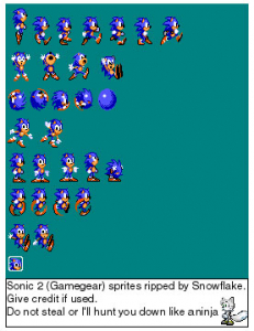 sprite videojuego sonic