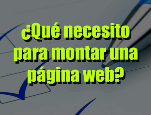 Cosas que necesito para montar una web