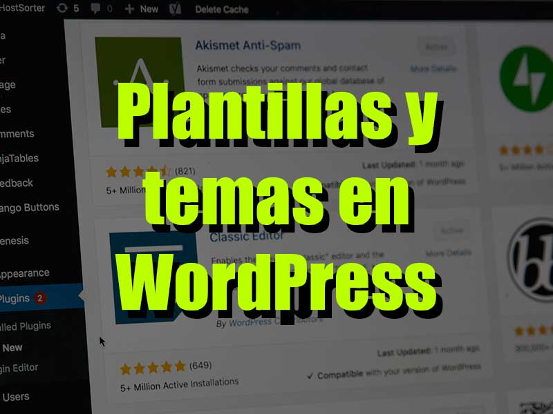 plantillas y temas en wordpress