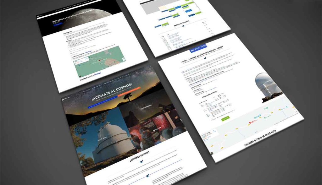 Pagina web del observatorio astronómico de Almería hecha por Surática Software