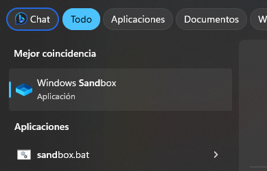 activar sandbox en el navegador de inicio