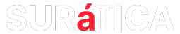 LOGO SURATICA BLANCO CON A EN ROJO