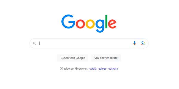 interfaz de google