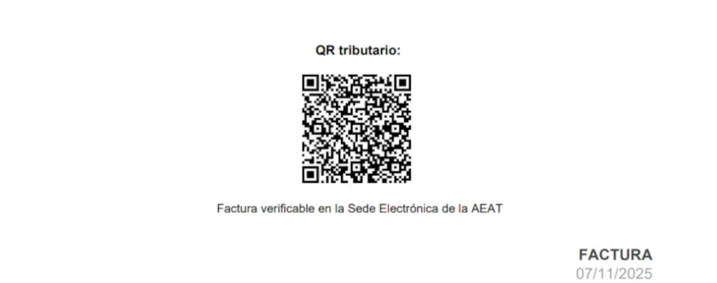 Factura con código QR